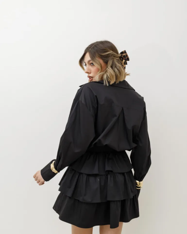 Abito in cotone con gonna a balze – 99710