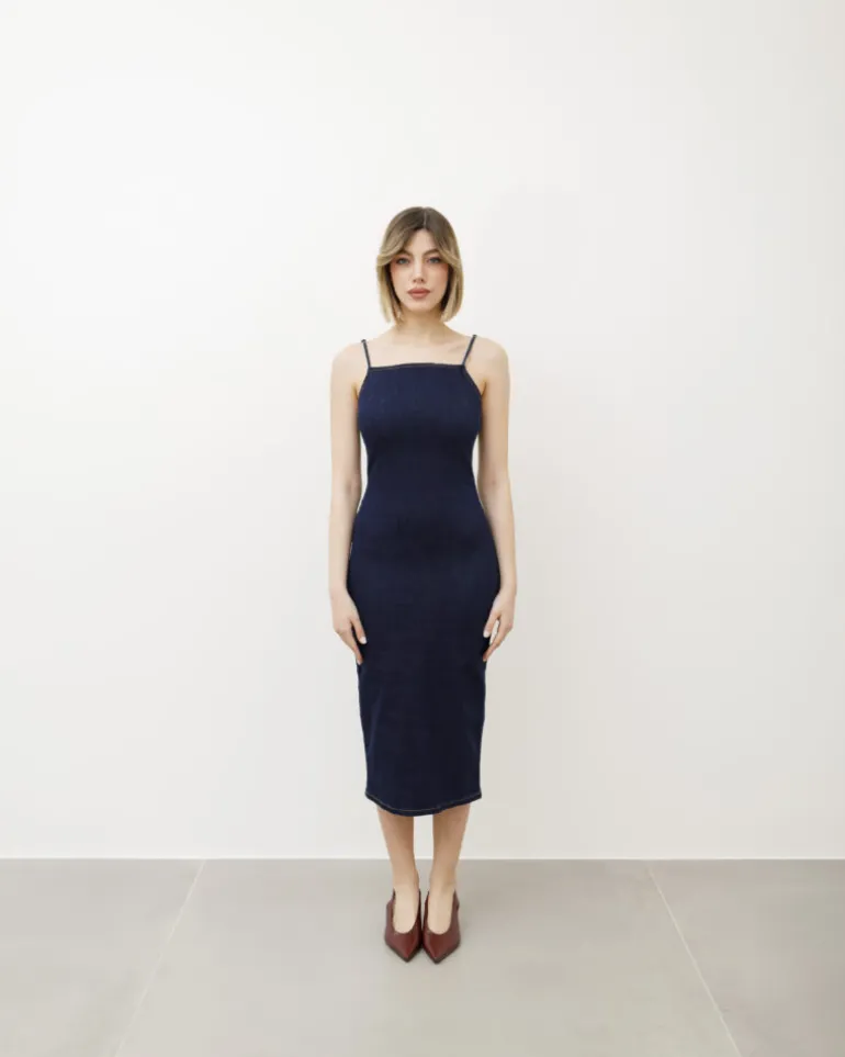 Abito in denim con spalline – L1193slc