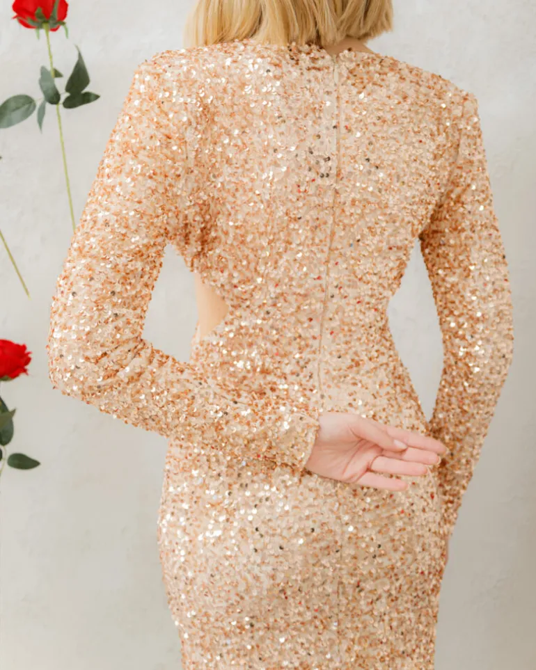 Abito lungo con paillettes – 15413