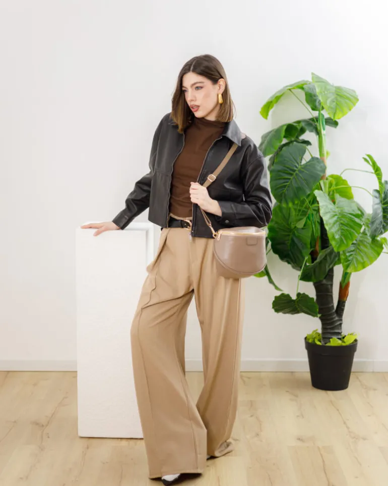 Baby ISABELLA borsa in pelle TORTORA – LOVING BAGS