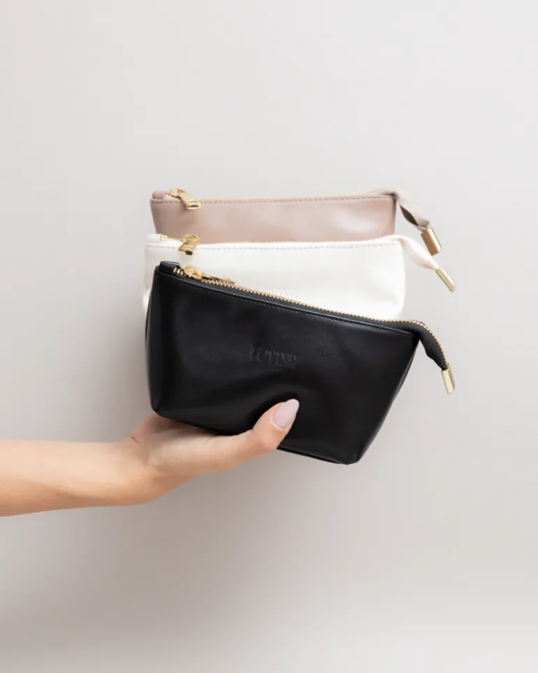 Beauty case in pelle NOAH – nero