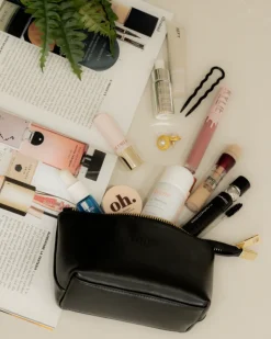 Beauty case in pelle NOAH – nero