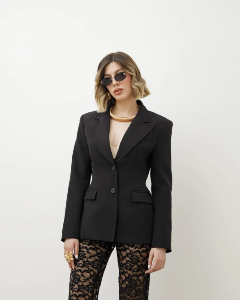 Blazer avvitato con baschina NERO – V2597slc