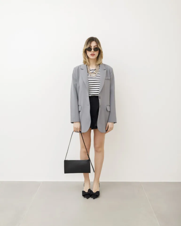 Blazer strutturato monopetto GRIGIO – V6968