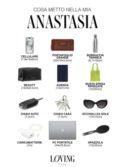 Borsa ANASTASIA in pelle carta da zucchero – LOVING BAGS