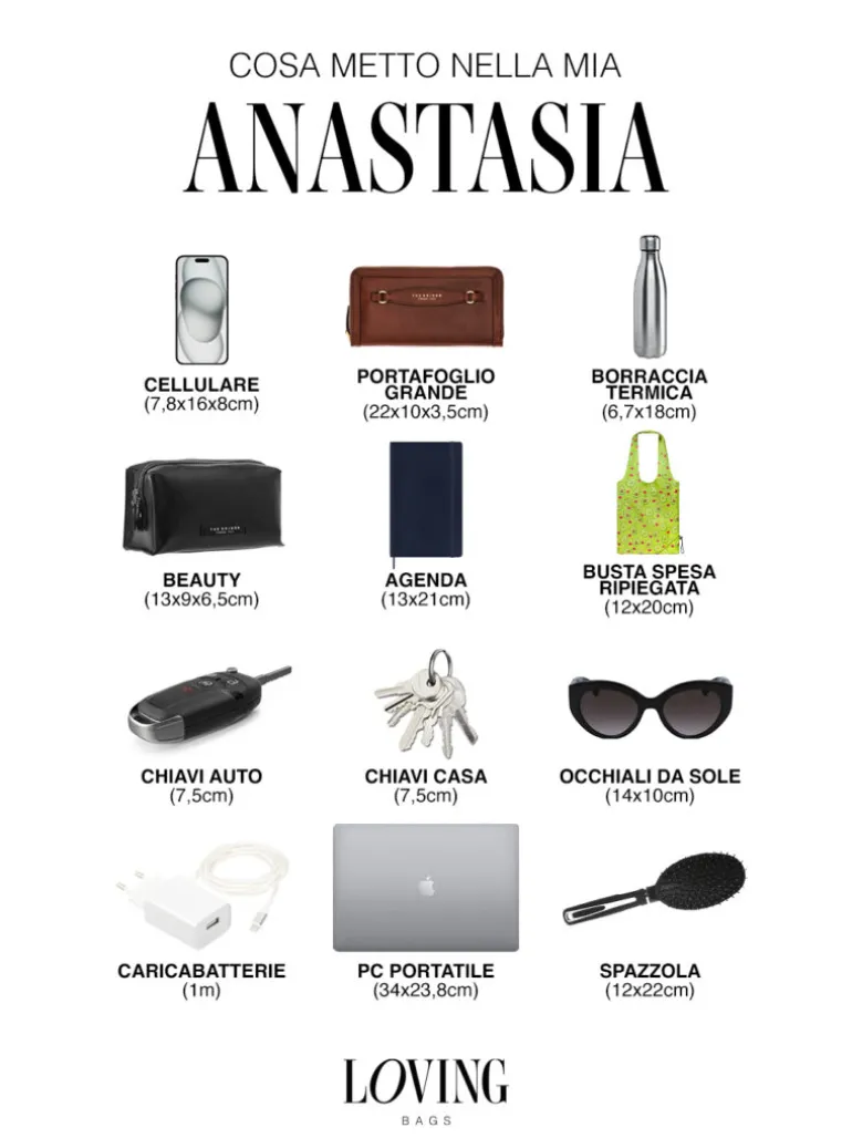 Borsa ANASTASIA in pelle carta da zucchero – LOVING BAGS