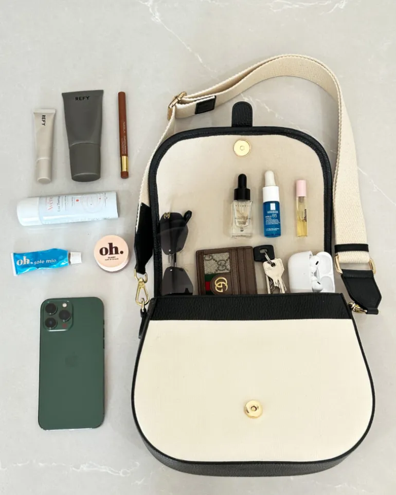 Borsa in pelle AMBRA canvas nera – LOVINGBAGS