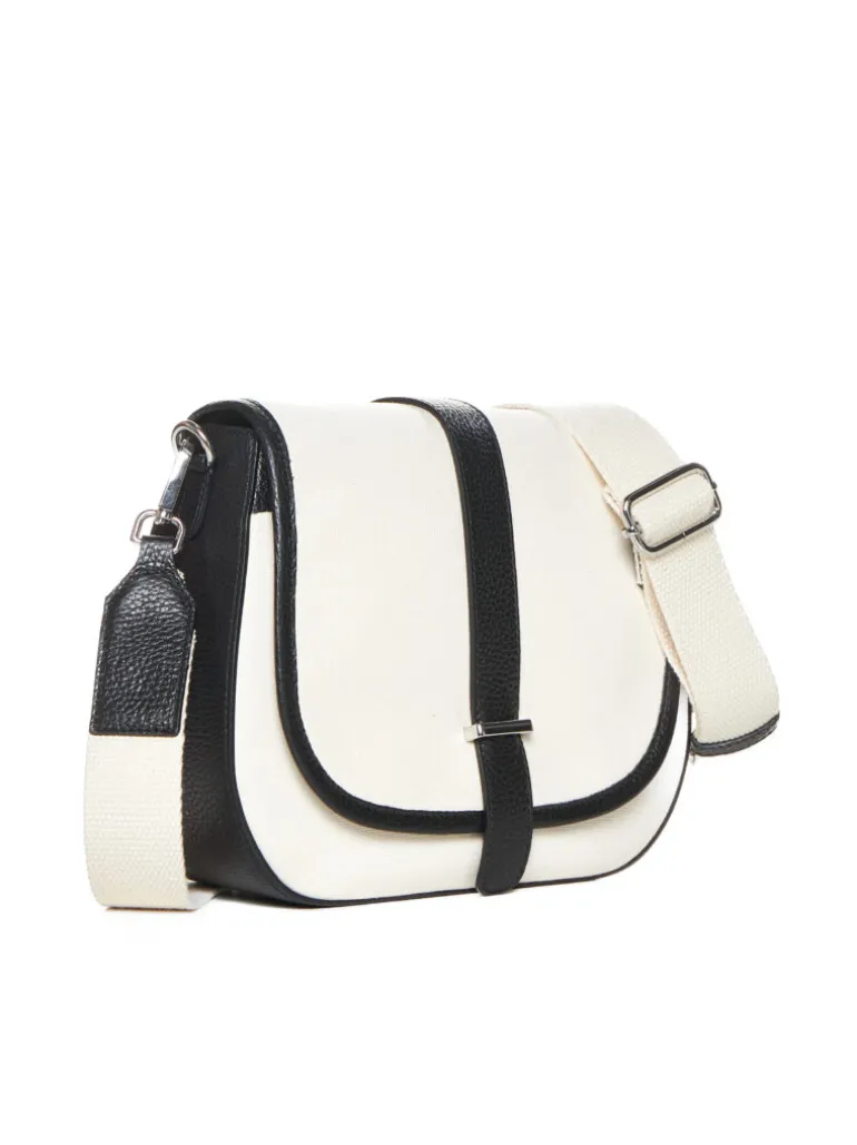 Borsa in pelle AMBRA canvas nera – LOVINGBAGS