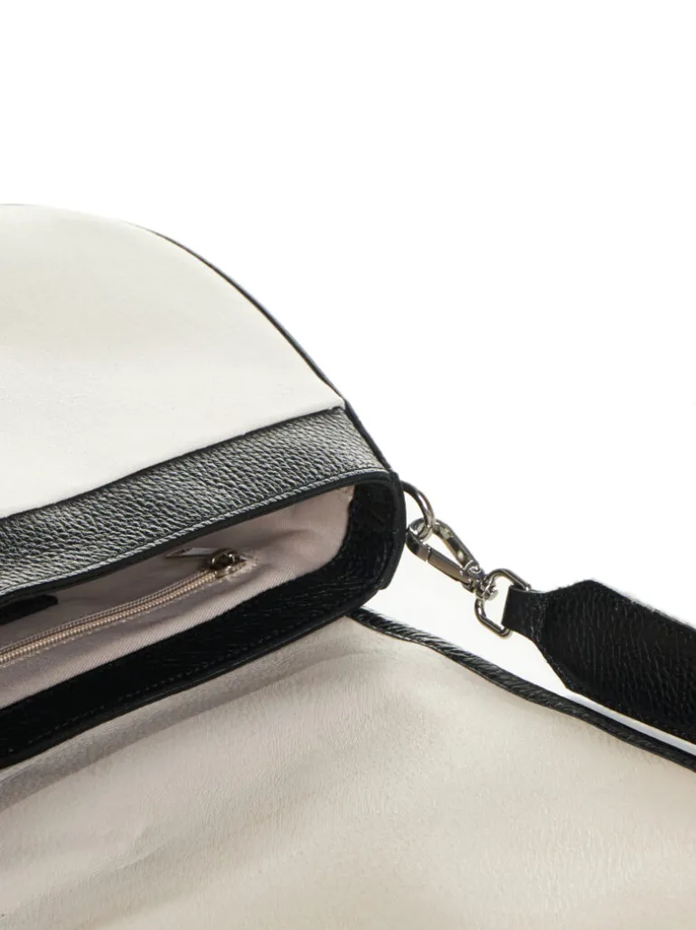 Borsa in pelle AMBRA canvas nera – LOVINGBAGS