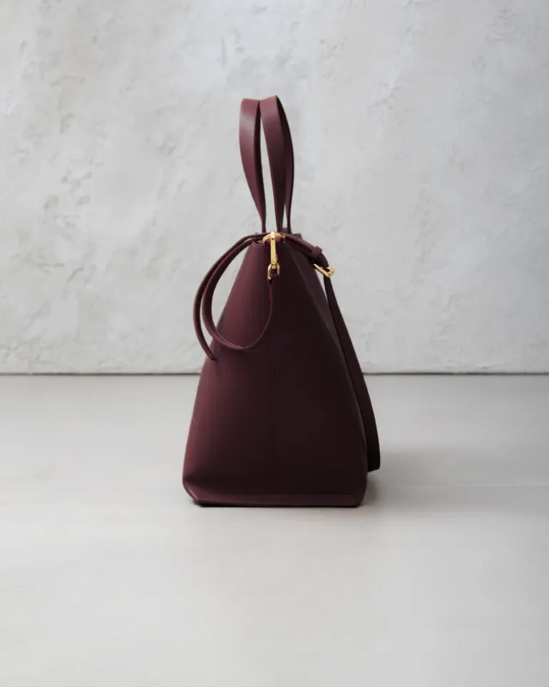 Borsa in pelle ATENA Borgogna – LOVING BAGS
