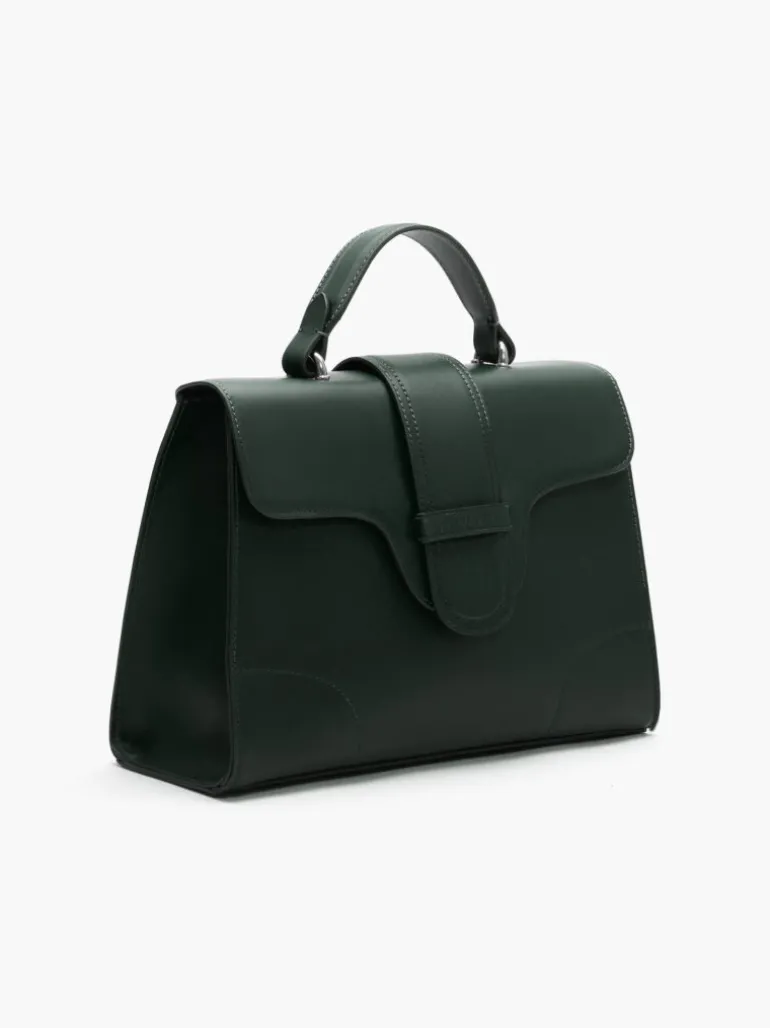 Borsa in pelle DIANA verde bosco argento – LOVING BAGS