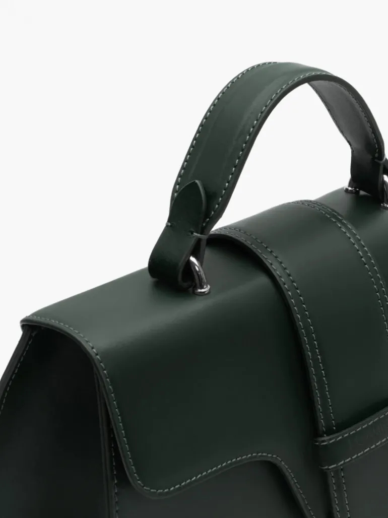 Borsa in pelle DIANA verde bosco argento – LOVING BAGS