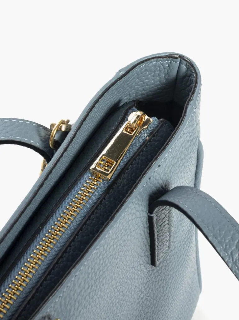 Borsa in pelle EVA azzurra – LOVING BAGS