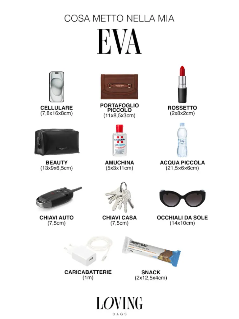 Borsa in pelle EVA nera – LOVING BAGS