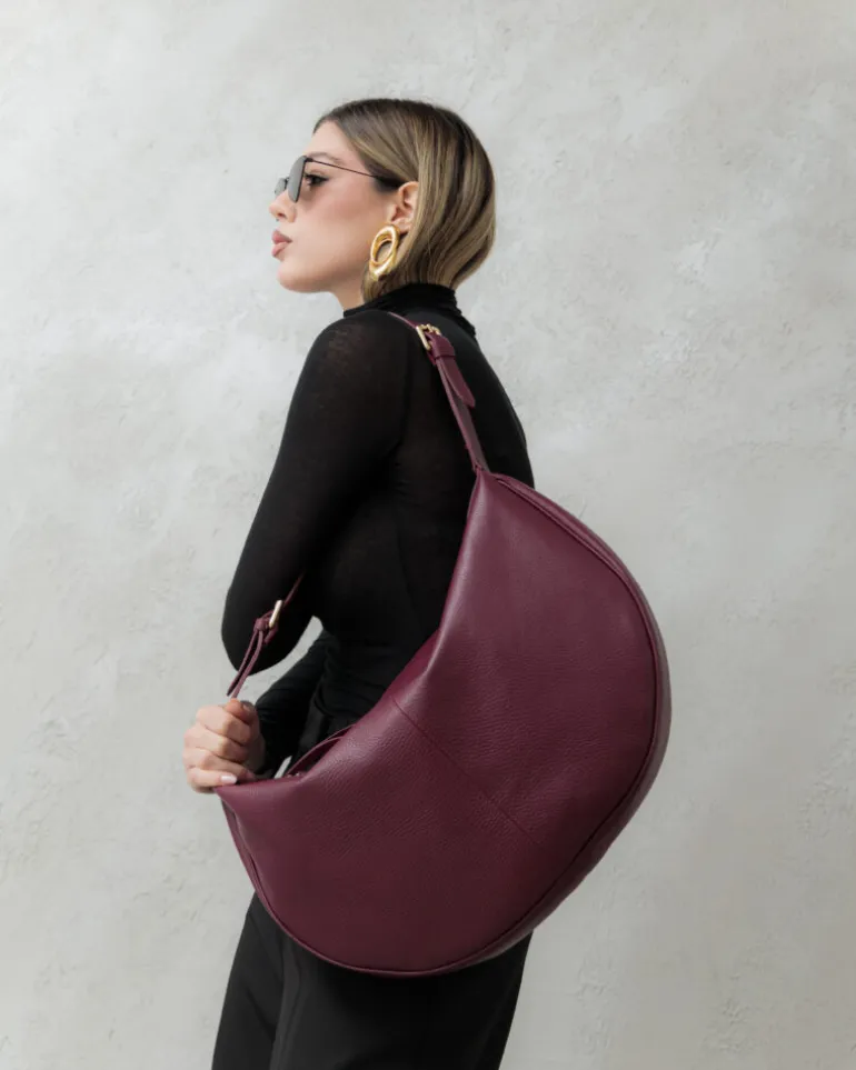 Borsa in pelle RACHEL bordeaux – LOVING BAGS