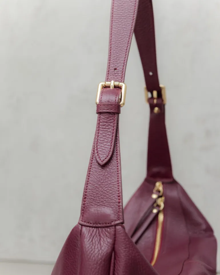 Borsa in pelle RACHEL bordeaux – LOVING BAGS