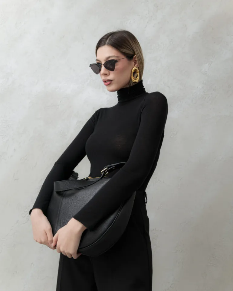 Borsa in pelle RACHEL nera – LOVING BAGS