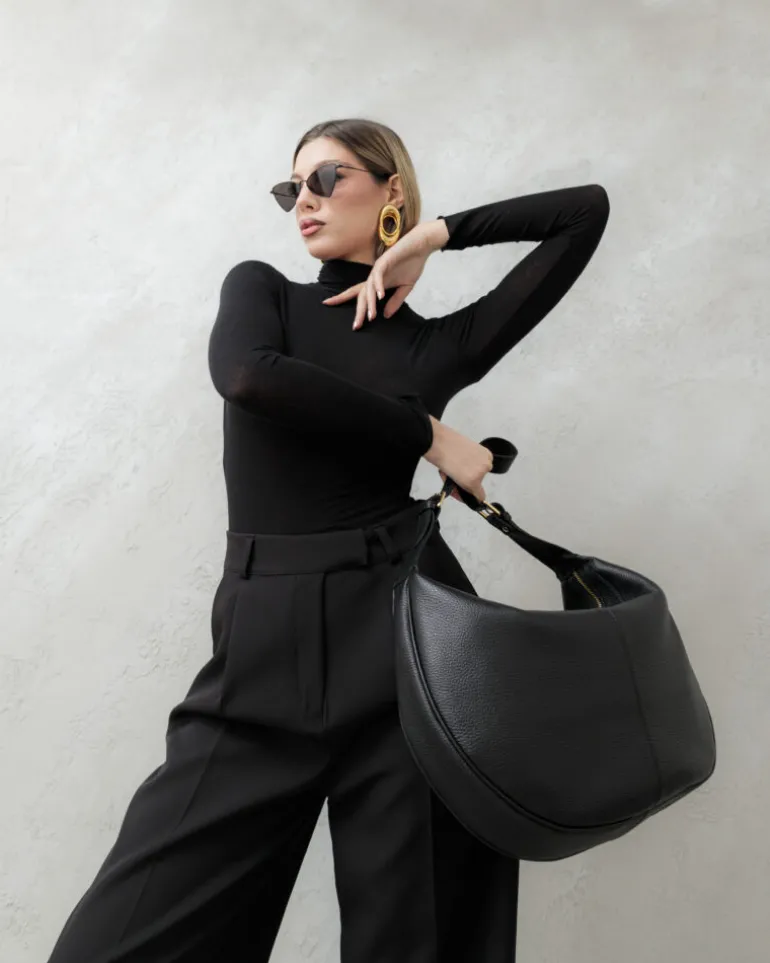 Borsa in pelle RACHEL nera – LOVING BAGS