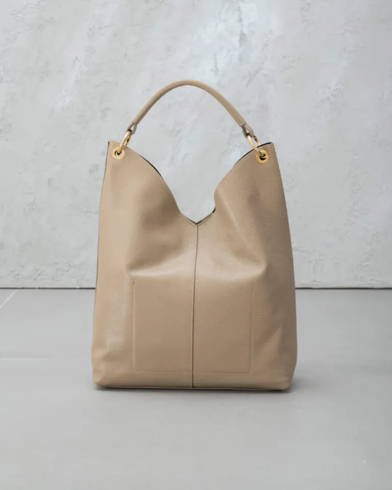Borsa in pelle SIENNA beige – LOVING BAGS