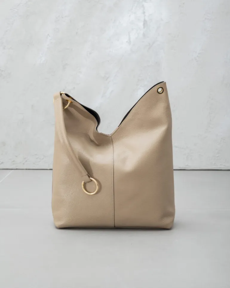 Borsa in pelle SIENNA beige – LOVING BAGS