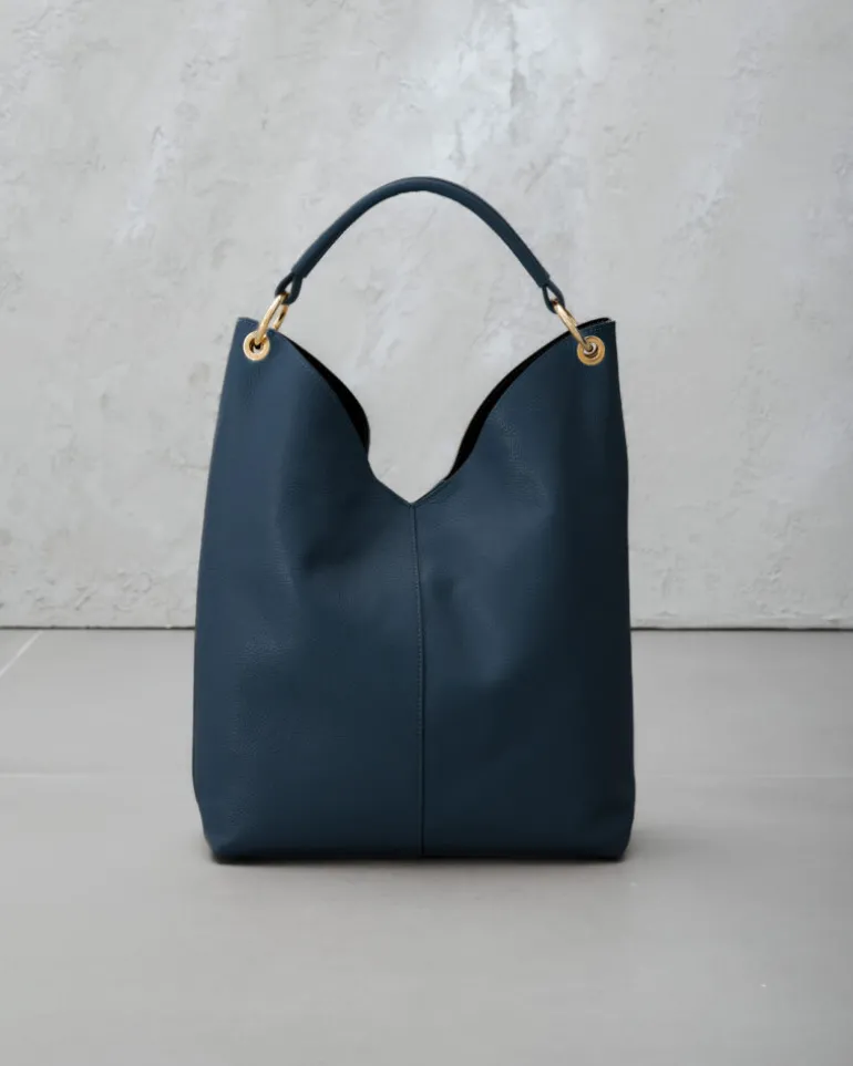 Borsa in pelle SIENNA blu – LOVING BAGS
