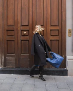 Borsa in pelle SIENNA blu – LOVING BAGS