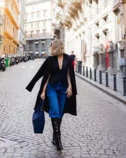 Borsa in pelle SIENNA blu – LOVING BAGS