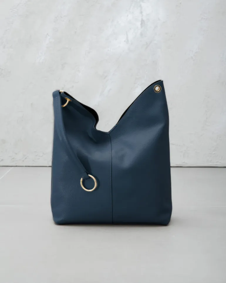 Borsa in pelle SIENNA blu – LOVING BAGS