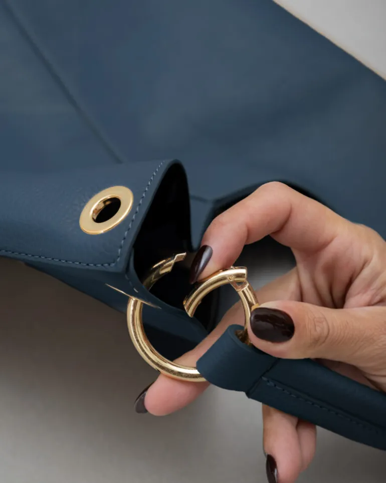 Borsa in pelle SIENNA blu – LOVING BAGS