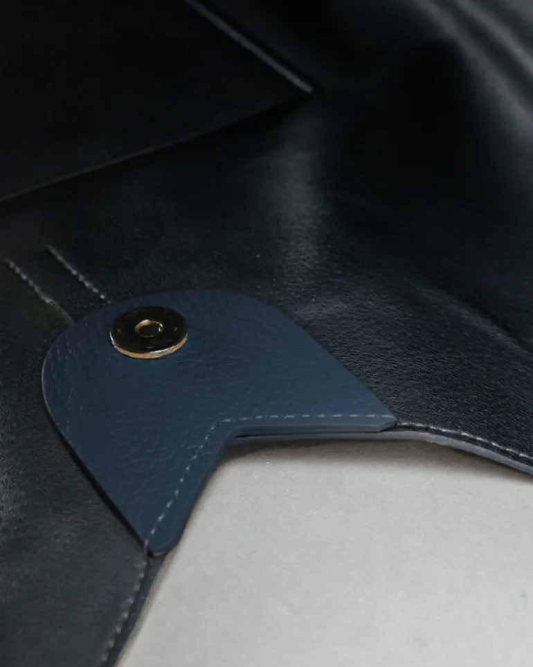 Borsa in pelle SIENNA blu – LOVING BAGS