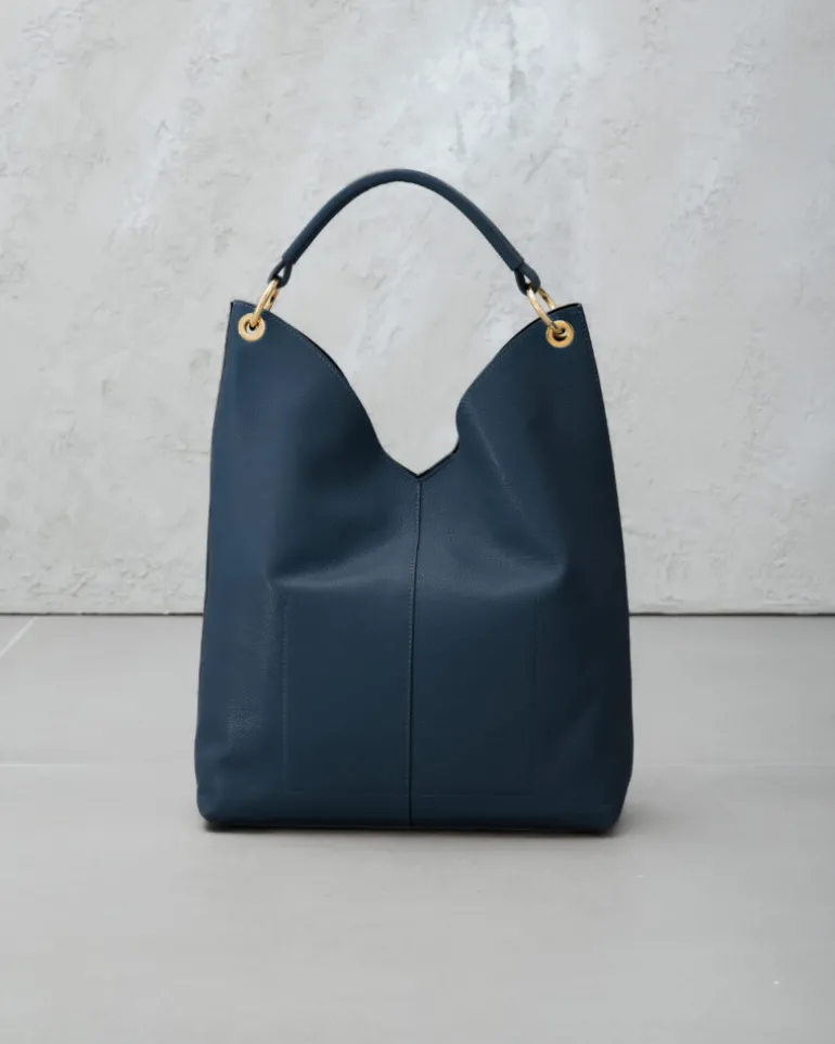 Borsa in pelle SIENNA blu – LOVING BAGS