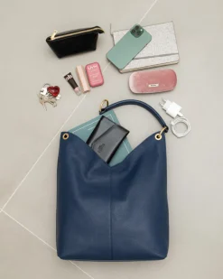 Borsa in pelle SIENNA blu – LOVING BAGS