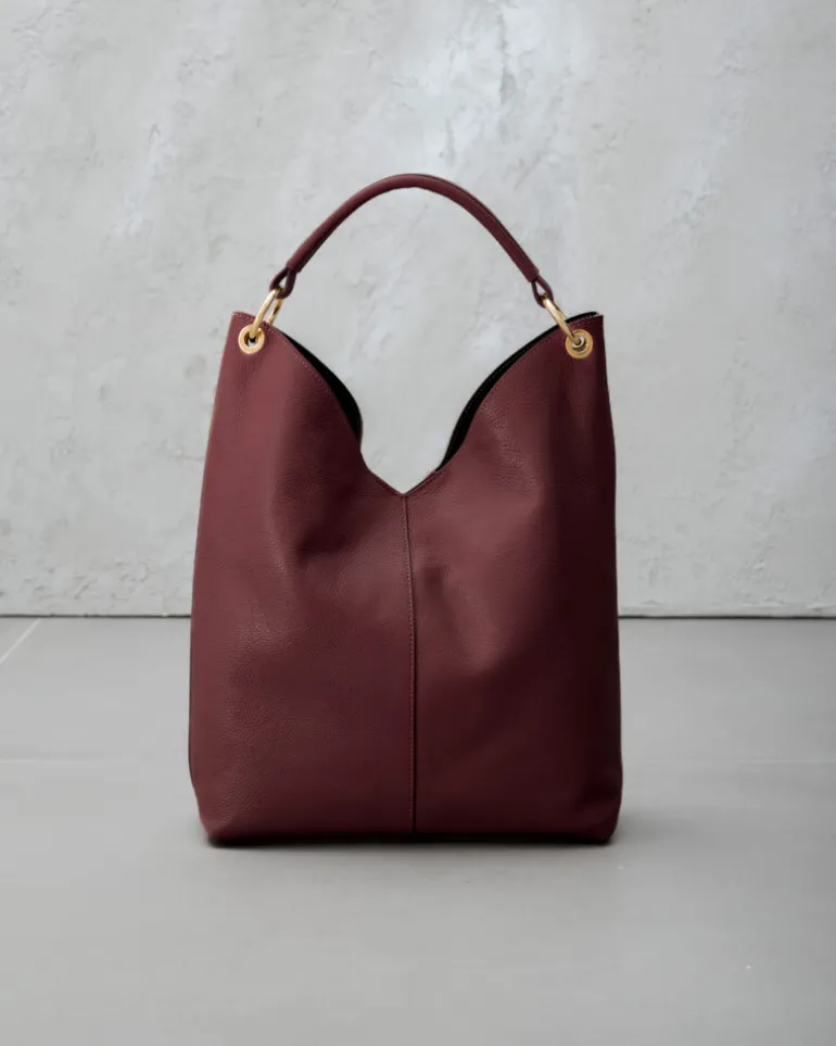 Borsa in pelle SIENNA bordeaux – LOVING BAGS