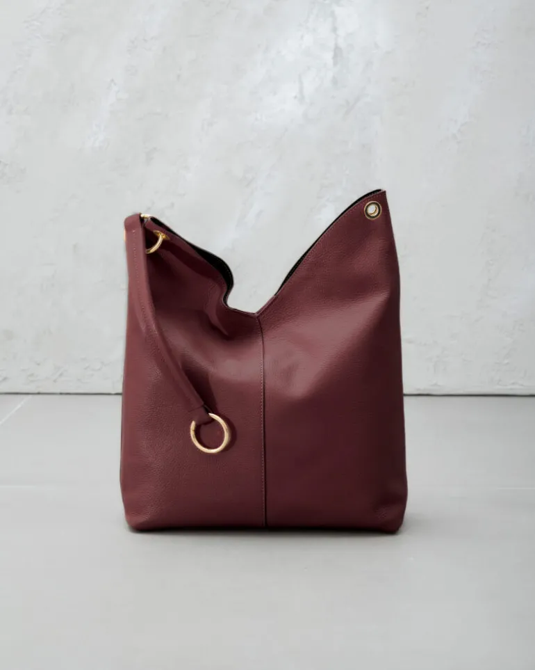 Borsa in pelle SIENNA bordeaux – LOVING BAGS