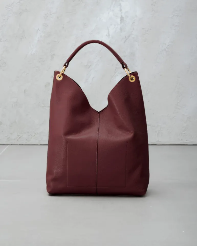 Borsa in pelle SIENNA bordeaux – LOVING BAGS