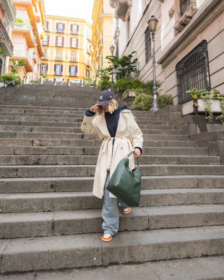 Borsa in pelle SIENNA verde – LOVING BAGS