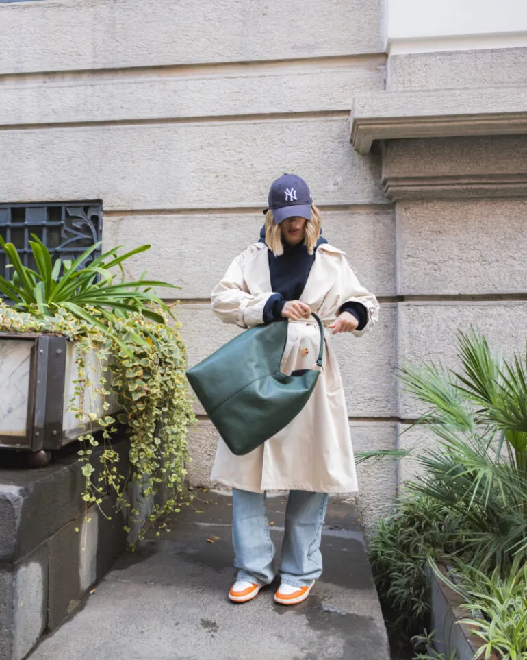 Borsa in pelle SIENNA verde – LOVING BAGS