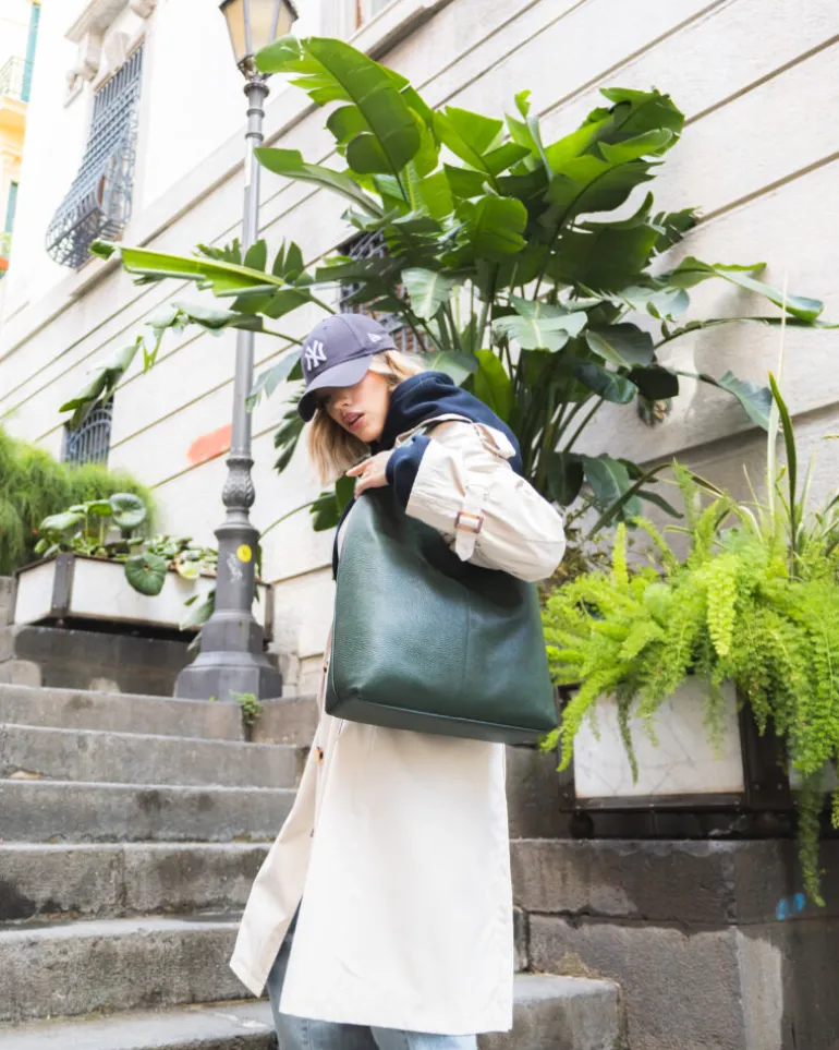 Borsa in pelle SIENNA verde – LOVING BAGS