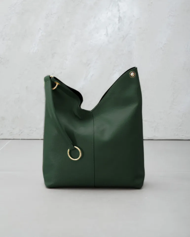 Borsa in pelle SIENNA verde – LOVING BAGS
