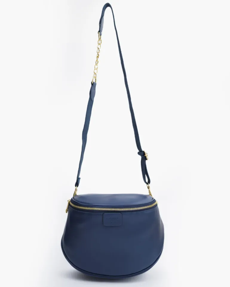 Borsa ISABELLA in pelle BLU NAVY – LOVING BAGS