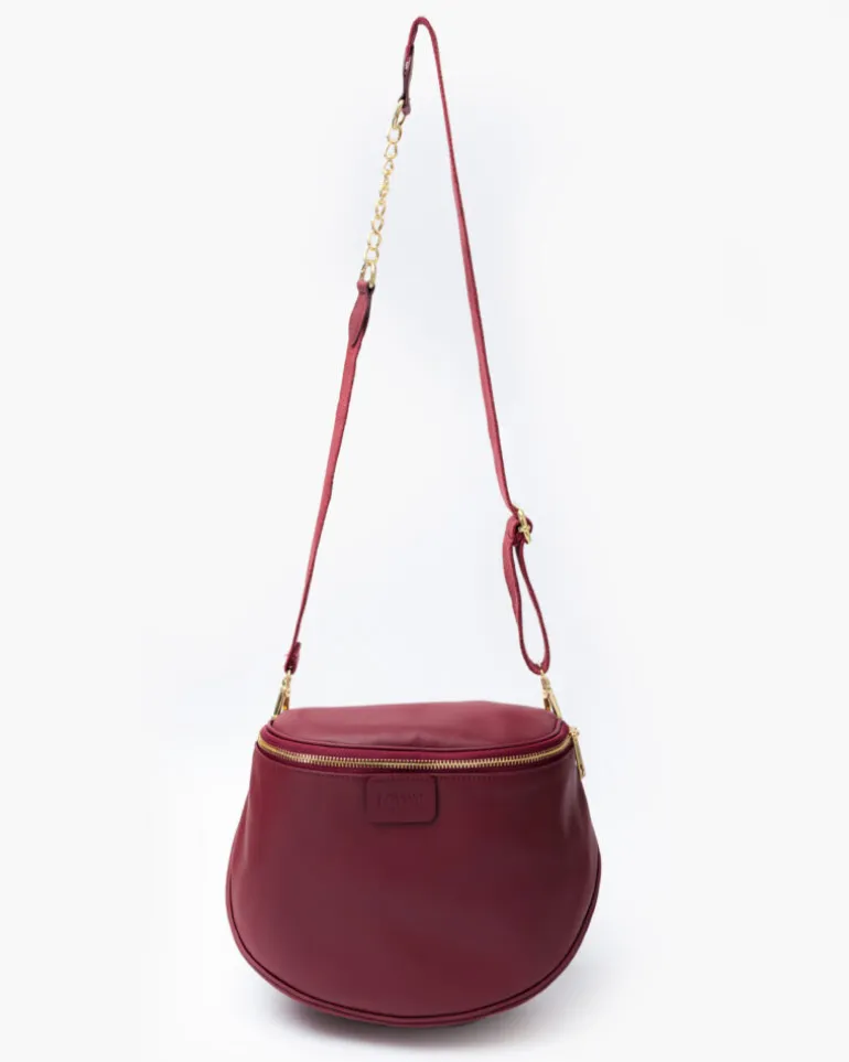 Borsa ISABELLA in pelle BORDEAUX – LOVING BAGS