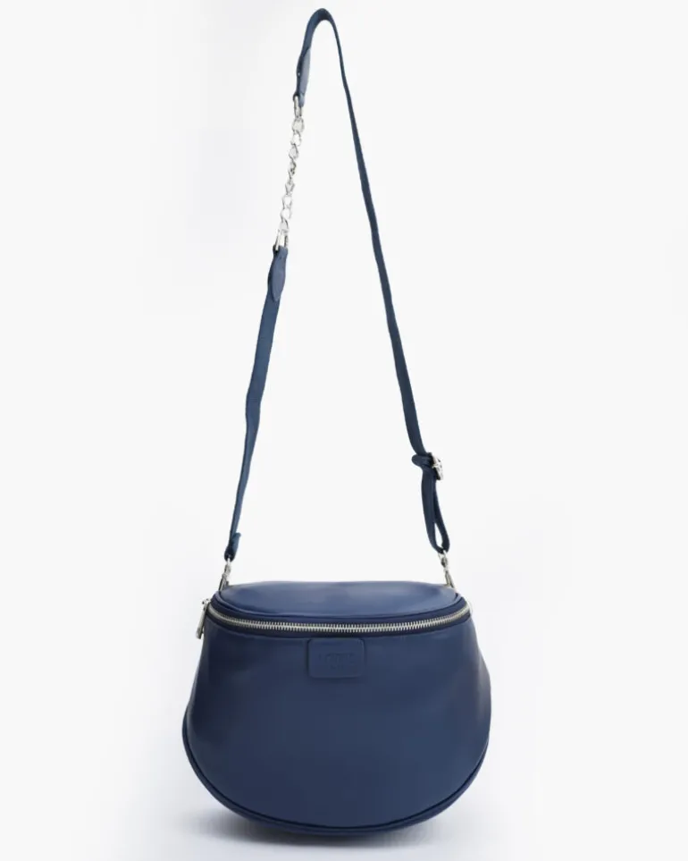 Borsa ISABELLA in pelle BLU NAVY – LOVING BAGS