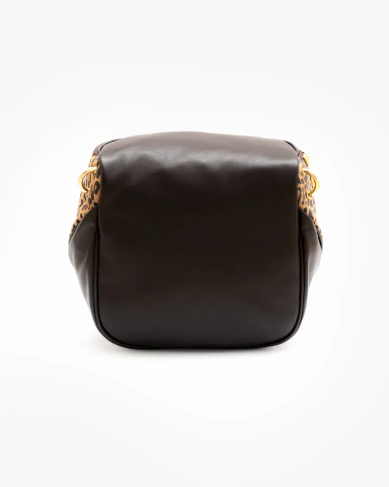 Borsa ISABELLA in pelle marrone ANIMALIER – LOVING BAGS