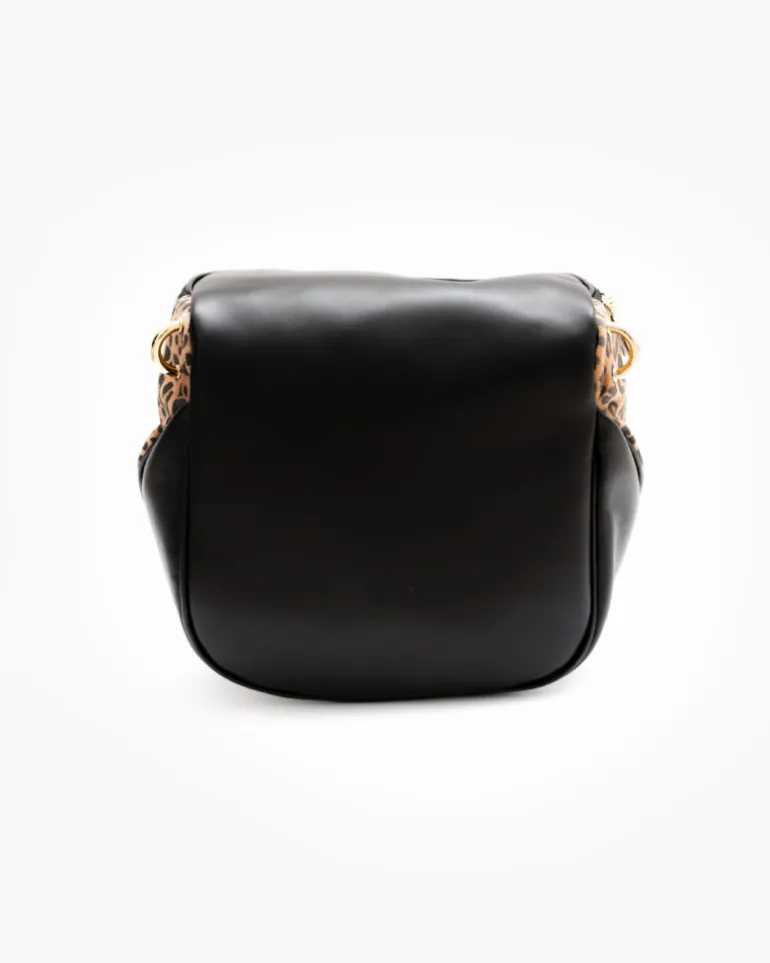 Borsa ISABELLA in pelle nera ANIMALIER – LOVING BAGS