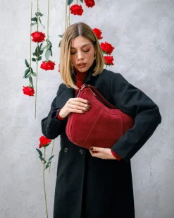 Borsa ROSE in camoscio – BORDEAUX