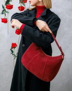 Borsa ROSE in camoscio – BORDEAUX