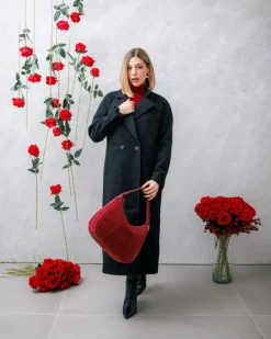 Borsa ROSE in camoscio – BORDEAUX