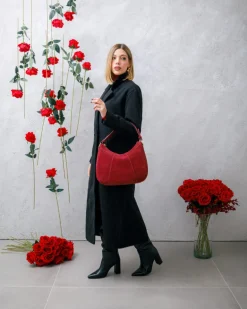 Borsa ROSE in camoscio – BORDEAUX