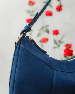 Borsa ROSE in camoscio – BLU