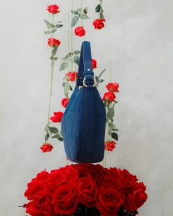 Borsa ROSE in camoscio – BLU